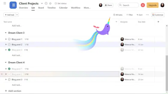The Celebration Creatures — Inside the Asana product