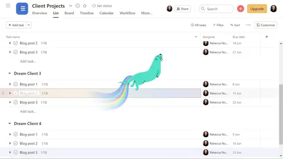 The Celebration Creatures — Inside the Asana product