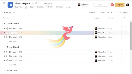 The Celebration Creatures — Inside the Asana product