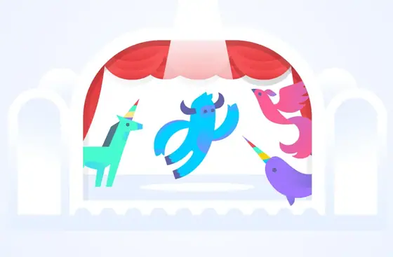 The Celebration Creatures — The Asana blog, the post that introduced the yeti