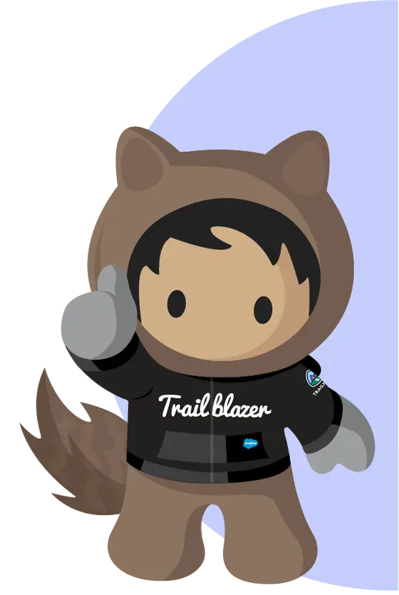 Astro and the Trailhead cast — a Salesforce blog illustration