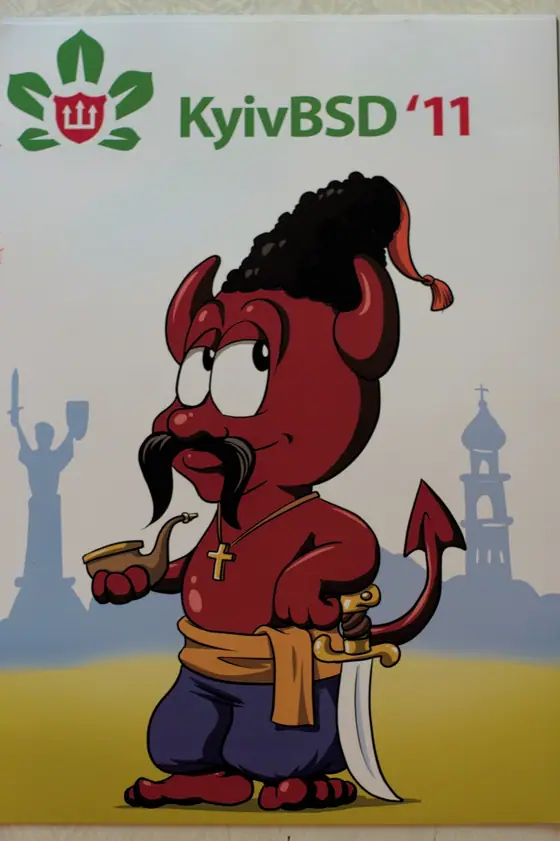 Beastie — KyivBSD, on the conference poster