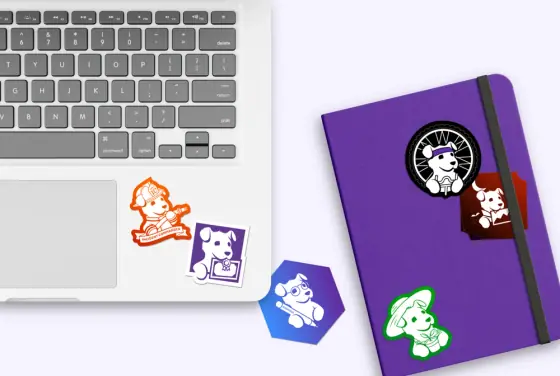 Bits — Gabriella Sudjono's design portfolio, Datadog sticker project