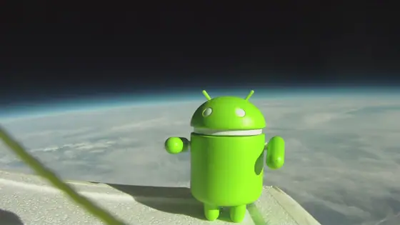 Bugdroid — The edge of space, about 100,000 feet up
