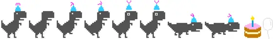 Chrome Dino — The tenth birthday sprite sheet