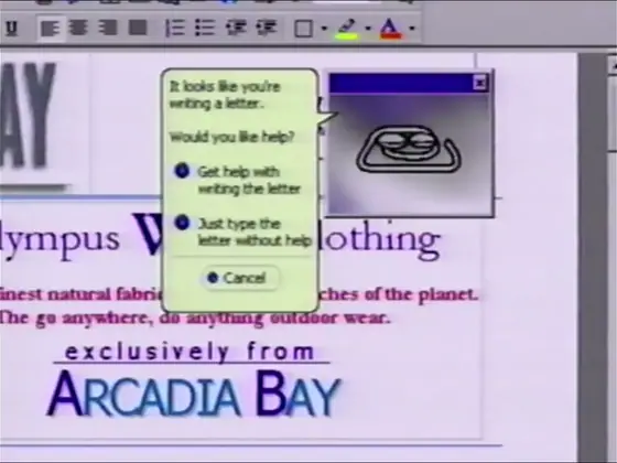 Clippy — Office 97 Assistant balloon