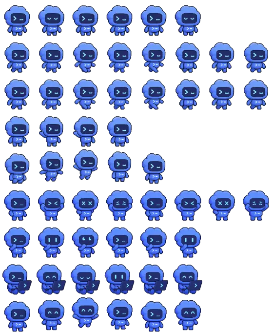 Codex Pets — Codey, the sprite sheet