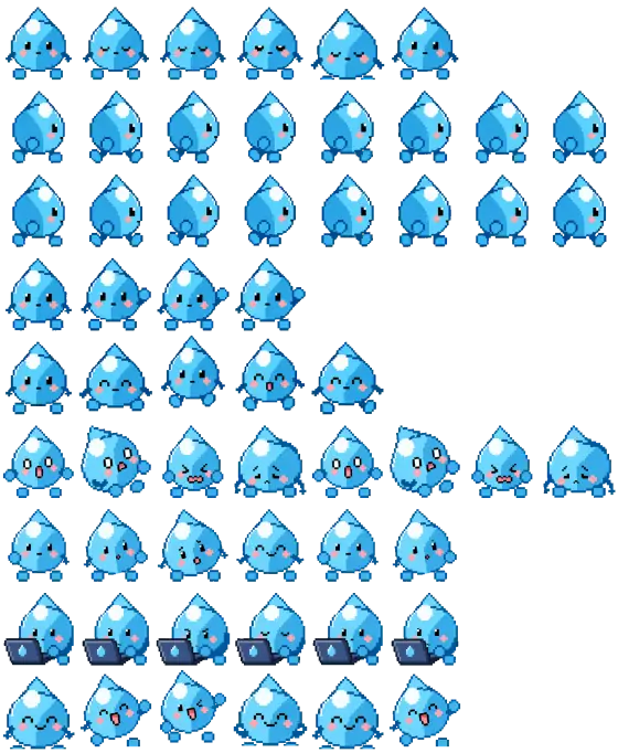 Codex Pets — Dewey, the sprite sheet