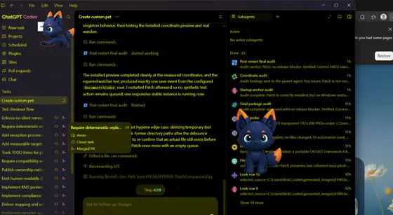 Codex Pets — Patch, community pet showcase
