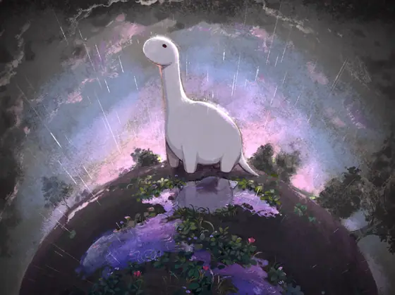 the Deno dino — Deno's original hero art