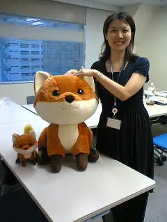 Foxkeh — the giant Foxkeh reveal at the Mozilla Japan office