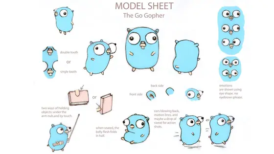 the Go gopher — Renee French's official model sheet