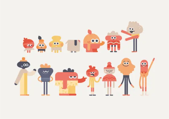 The Headspace characters — Bee Grandinetti's Headspace work