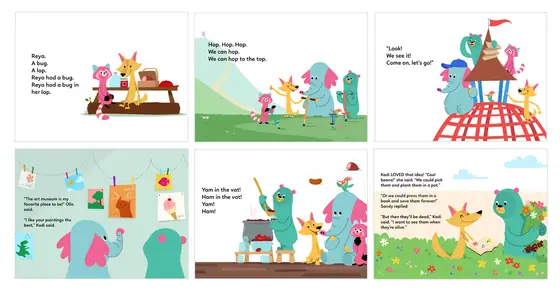 Kodi Bear and the Khan Academy Kids cast — Khan Academy Kids app artwork