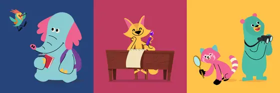 Kodi Bear and the Khan Academy Kids cast — Khan Academy Kids Teacher Tools