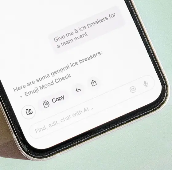 Notion AI assistant — Nosy on mobile
