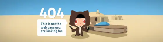 Mona (Lisa) Octocat — GitHub's 404 error page