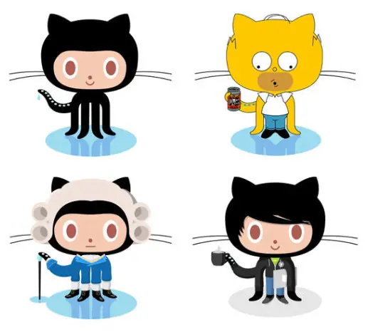 Mona (Lisa) Octocat — Simon Oxley's original Octocat character sheet
