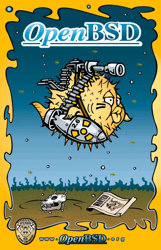 Puffy — the OpenBSD 2.6 release poster