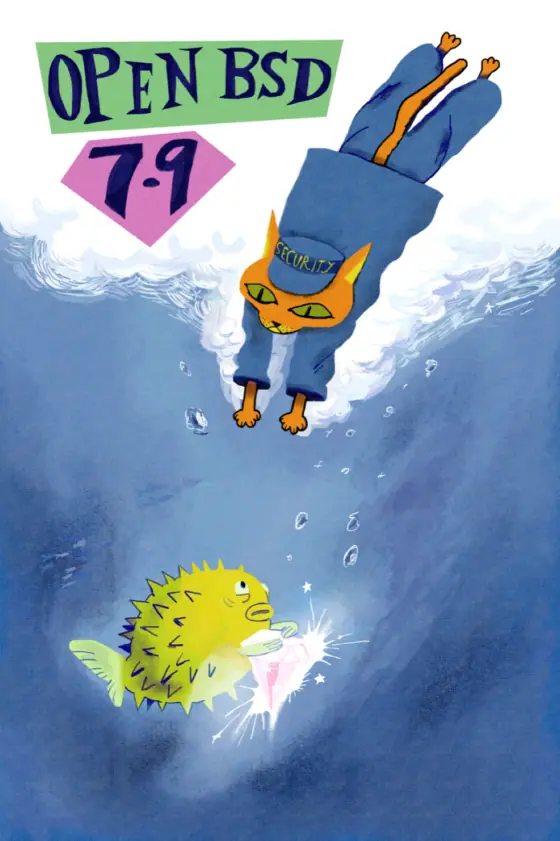 Puffy — the OpenBSD 7.9 release artwork, Pink Puffy