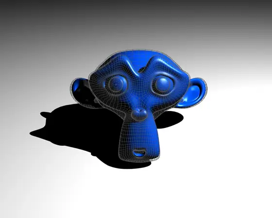 Suzanne — a Blender render of the default monkey