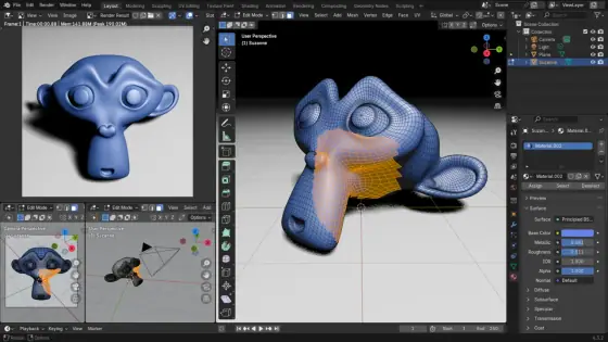 Suzanne — Blender 4.3.2