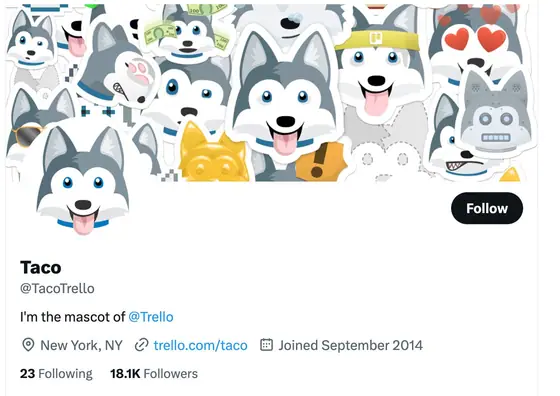 Taco — Taco's own X account, @TacoTrello