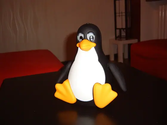 Tux — a living room, as a Tux Droid robot