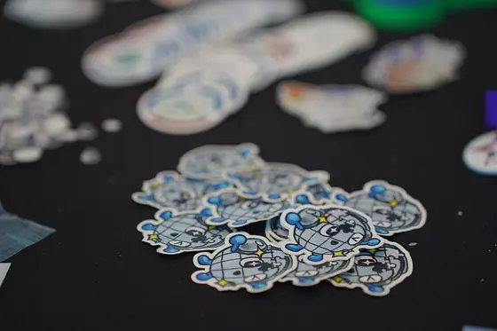 Baby Globe — Wikimedia Hackathon 2026, sticker table