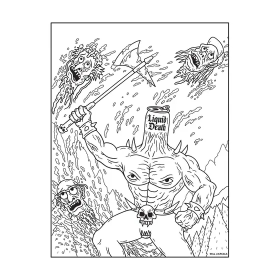 Murder Man — The Official Liquid Death Coloring Book