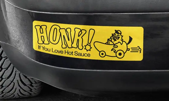 the Bird — A car bumper, via Gander's rebrand case study